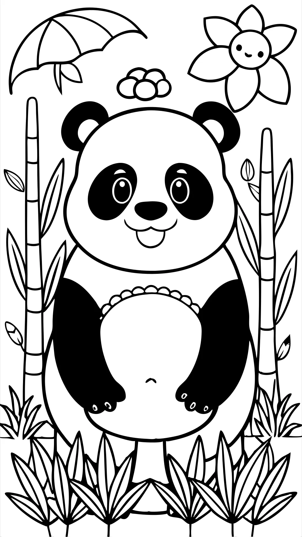 coloriages de panda géant